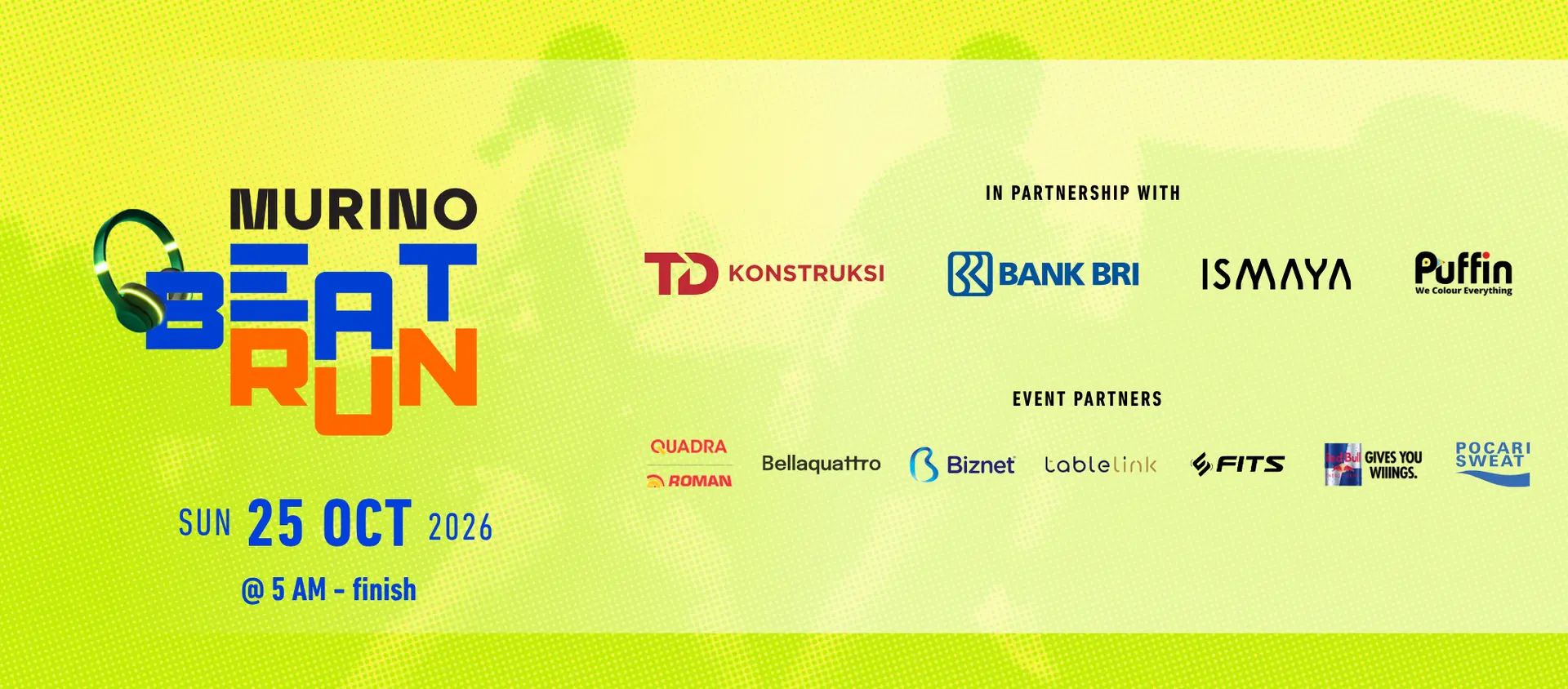 Murino Beat Run 2026 Official Partners Banner